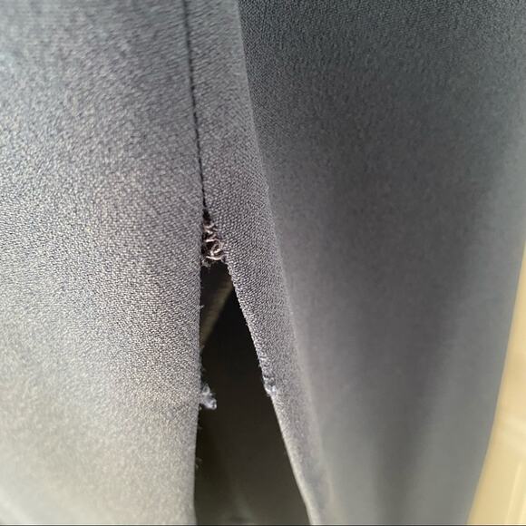 Gia Mattiolo Couture Mesh Sides Navy Dress 44 12 - Picture 5 of 8